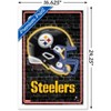 Trends International NFL Pittsburgh Steelers - Neon Helmet 23 Framed Wall Poster Prints - 3 of 4