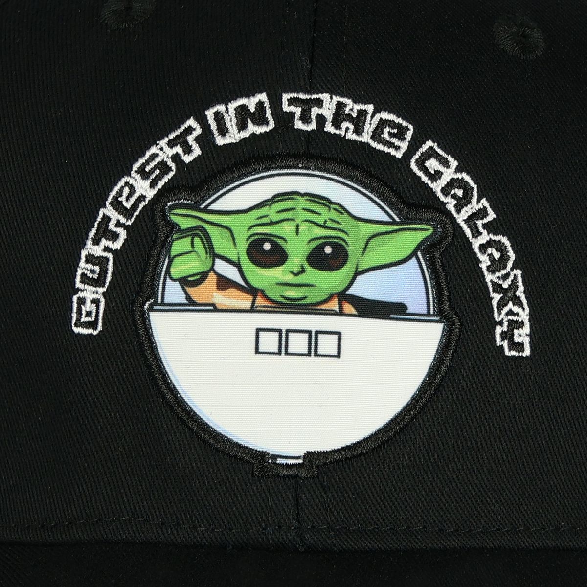 The Mandalorian Hat Youth Grogu Cutest In The Galaxy Snapback Baseball Cap Black - thumbnail 3