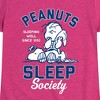 Girls' - Peanuts - Peanuts Sleep Society Fitted Short Sleeve Graphic T-Shirt - 2 of 4
