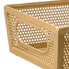Perforated Metal Storage Bin with Handles - Set of 2 - Soft Brass - 4 of 4
