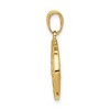 Black Bow Jewelry 14k Yellow Gold Reversible Fire Department Shield Pendant - 2 of 4