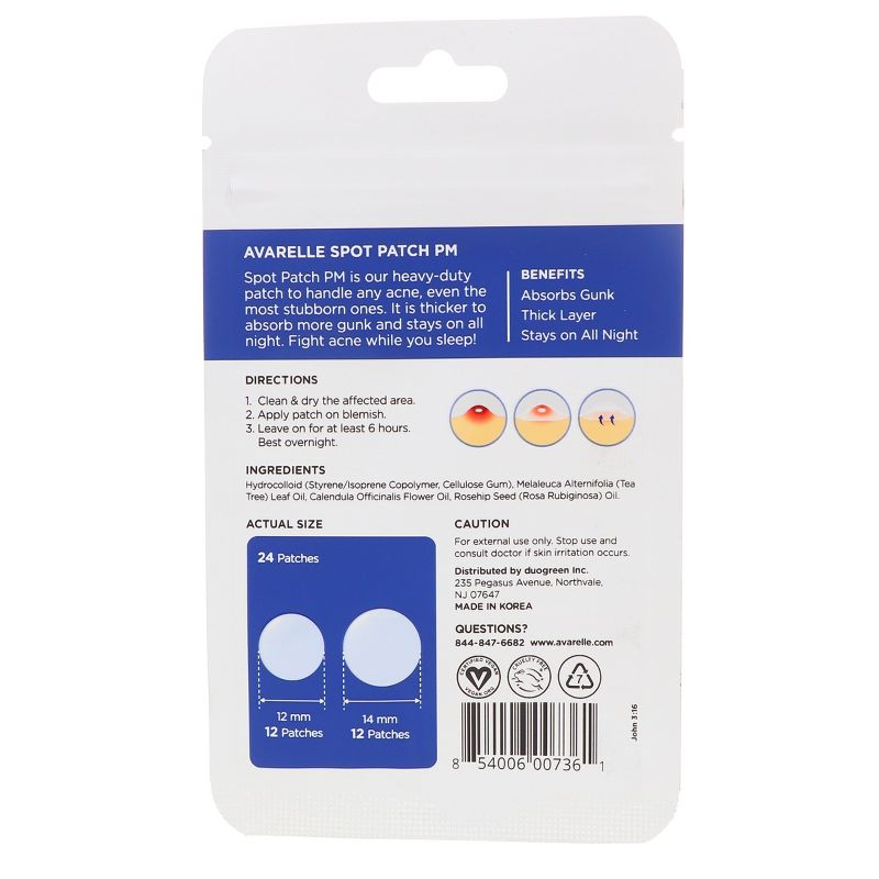 Avarelle Acne Spot Patch PM 24 Round Patches, 4 of 8