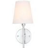 Elegant Lighting Cason 1 light Chrome and White shade wall sconce - 3 of 4