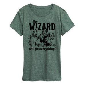 Women's - Wizard of Oz - The Wizard Will Fix Everything Short Sleeve Graphic T-Shirt - 1 of 4