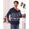 Coolmee Ugly Christmas Sweaters for Mens Crew Neck Slim Fit Holiday Pullover Sweater Tops - 3 of 4