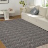 Printed Area Rug, Realistic Braided-Look Textured Rugs, Machine Washable Non-Slip Indoor Carpet for Living Room, Bedroom & Durable Home Decor - 2 of 4