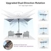 PURPLE LEAF Cantilever Patio Umbrella Outdoor Offset Umbrella with 3 Years Fade Resistance Recycled Fabric With Base - 3 of 4