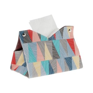 Unique Bargains Geometric Pattern Tissue Box Cover 1 Pc - 1 of 3