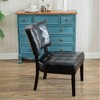 CAVINAS Blended Faux Leather Tufted Accent Chair with Oversized Seating, Wingback Chair, Armless Chairs, Accent Seating for Living Room, Bedroom - 2 of 4