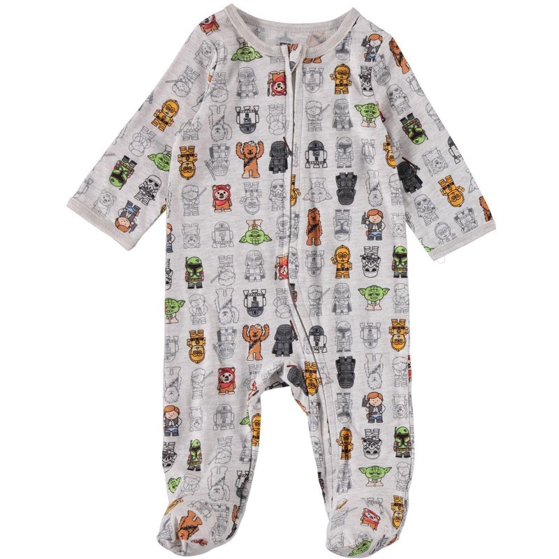 Star Wars Chewbacca R2- D2 Darth Vader Stormtrooper Baby 2 Pack Zip Up Long Sleeve Sleep N' Play Coveralls Newborn to Infant, 3 of 8