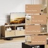 TV cabinet for entertainment centres with storage functionality Rattan multimedia cabinet featuring two doors Wooden stand for the living room - 3 of 4