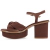Journee Collection Womens Garner Knit Inset Platform Block Heel Sandals - 2 of 4