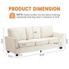 83 Inch Modern 3 Seater Sofa, Deep Seat Couch with Washable Detatchable Covers, Comfy Chenille Couch, Oversized Cloud Sofa - 3 of 4