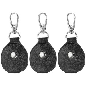 Unique Bargains Genuine Leather Portable Metal Key Fob 3 Pcs - 1 of 4
