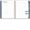 HARDCOVER 2026 Planner, 7"x9": 14 Months (Nov 2025-Dec 2026), Daily/Weekly/Monthly,  Bookmark, Pocket Folder w Sticky Notes (Navy Gold Numbers) - 4 of 4