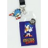 Sonic The Hedgehog Lanyard ID Badge Holder Classic Video Game Design w/ Rubber Charm and Collectible Sticker Multicoloured - 4 of 4
