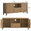 Farmhouse TV Stand for TVs Up to 65", Farmhouse Entertainment Center with Door, Rustic Media Console TV Cabinet with Storage & Adjustable Shelf - 2 of 4