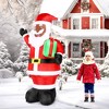 NAYSAYE 7FT Dark-Themed Santa Claus Christmas Inflatable Outdoor Decoration, Blow Up Yard Decorations for Holiday Xmas Decor Outside Lawn Garden Party - 4 of 4