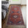 Rawlins Transitional Medallion Red/Blue/Tan Area Rug - 2 of 4