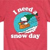 Boys' - Peanuts - Snoopy and Woodstock Christmas Skating Short Sleeve Graphic T-Shirt - 2 of 4