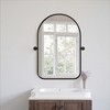 Wooakway 36"H Arched Bathroom Mirror with Pivoting Design Metal Frame for Vanity Living Room Bedroom Entryway Black - 3 of 4