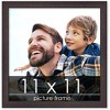 PosterPalooza | Square Textured Brown Picture Frame - UV Acrylic, Foam Board Backing, Hanging Hardware - 2 of 4