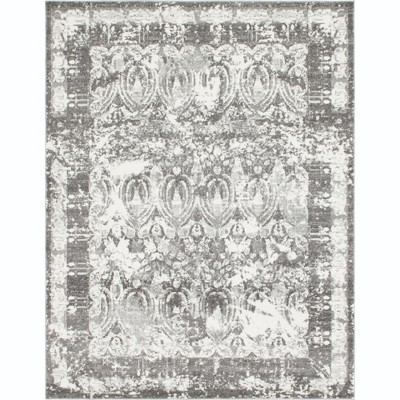 Vivaldi Rosso Distressed Elegance Gray/Ivory Rug 8' x 10'