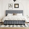 Queen Size Platform Bed, Velvet Upholstered Bed Frame with 2 Drawers and Twin XL Trundle Bed -ModernLuxe - 2 of 4