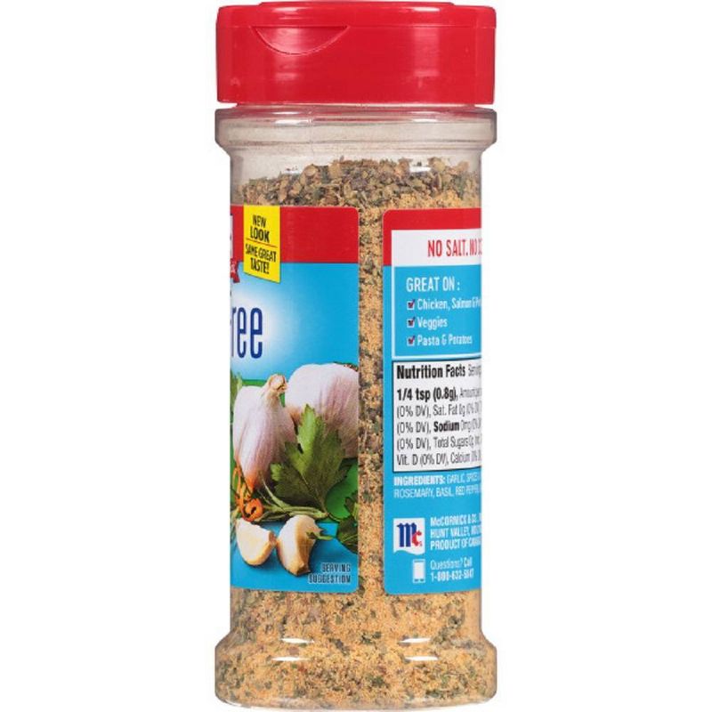 McCormick Salt &#38; Gluten Free Garlic &#38; Herb Seasoning - 4.37oz., 4 of 7