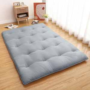 Solid Japanese Floor Mattress Indoor Furniture Living Room Bedroom Futon Mattress, Foldable & Portable Tatami Mat Roll Up Camping Mattress Pad - 1 of 4