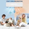 9000 BTU Ductless Split AC Heat Pump,Ultra-Quiet Inverter Air Conditioner System,3-in-1 Cooling Heating Dehumidifying with 10ft Pre-Charged Line Set - 4 of 4