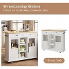 Jojoka Kitchen Island Cart,Rolling Kitchen Island with Storage Cabinets,Drawers and Racks - 4 of 4