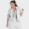 Women's Fleece Full Zip Hooded Sweatshirt - All In Motion™ - 3 of 3