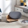 VisioGear Elevated Dog Bed Pet Sofa With Solid Wood legs and Bent Wood Back, Cushion, Dark Gray, 26"*15.7"*10.6" - 2 of 4