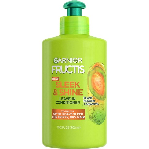 Garnier Fructis Sleek & Shine Intensely Smooth Leave-in Conditioning Cream  - 10.2 Fl Oz : Target