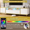 70.9" Modern TV Stand with LED Lights for TVs up to 80", Entertainment Center with 2 Cabinets, 2 Drawers & Shelves, Media Console with Metal Legs - 4 of 4