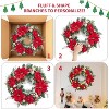 GAOMON Christmas Wreath with Lights, 24 Inch Pre-Lit Xmas Wreath with Christmas Decorations, Christmas Wreath - 4 of 4