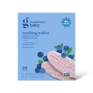 Blueberry Teething Wafers Baby Snacks - 1.76oz/12pk - Good & Gather™ - 1 of 4