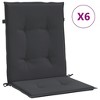 vidaXL Lowback Chair Cushion Set of 6 Green Oxford fabric (100% polyester) - 2 of 4