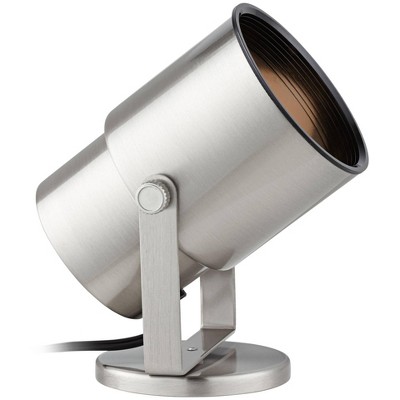 Pro Track Cord-n-Plug Brushed Steel LED Accent Uplight with Foot Switch