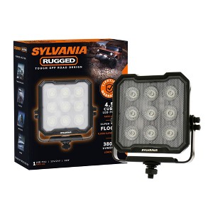 SYLVANIA - Rugged 4.5 Inch Cube LED Light Pod - Lifetime Limited Warranty - Flood light 3800 Raw Lumens- for Truck, Car, Boat, ATV, 4x4 (1 PC) - 1 of 4
