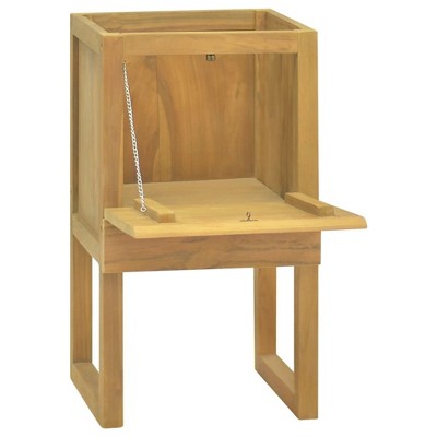 vidaXL Solid Teak Wood Bathroom Cabinet - Retro Style Brown Cabinet for Bathroom Storage, Dimensions 16.1" x 15.7" x 29.5"