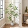 Artificial Plants Indoor, Tall Faux Floor Plant in Pot, Nandina Artificial Tree with White Planter for Home Decor Office Living Room - 2 of 4