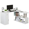 Homcom 360° Rotating Home Office Desk L Shaped Corner Computer Desk With  Storage Shelves, Writing Table Workstation : Target