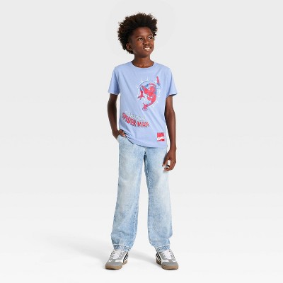 Spider-Man Boys' Spider-Man Short Sleeve Graphic T-Shirt - Light Blue S — фото 3