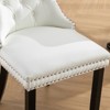Sapphtopaz Modern Dining Chairs Set of 2 Hand-Pulled Buckle Upholstered Chair with Nailhead Chair for Dining Room, Living Room - 4 of 4