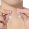 Guili Radiant Blossom & Rosette Glow Cubic Zirconia Sterling Silver Earrings, Rhodium & Rose Gold Plated, Micro Pave for Timeless Elegance and Shine - 2 of 3