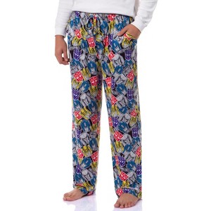 Transformers Men's Tossed Print Autobots Adult Sleep Lounge Pajama Pants Black - 1 of 4