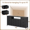 GustoWave 12-Drawer Fabric Dresser, Skinny Chest of Drawers with Charging Station, Led Lights & Metal Frame, Modern Cloth Storage Organizer - 2 of 4