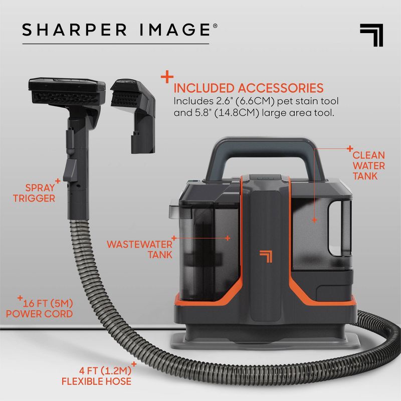 Sharper Image Stain Cleaner Portable Spot Vacuum 16 Ft Cord Black, 6 of 10